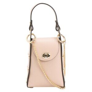 ISADORA Made In Italy Leather Phone Crossbody With Side Studs